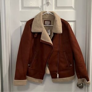 NWT faux shearling jacket